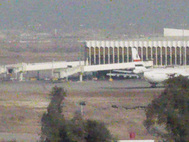 Widok portu lotniczego z dachu biurowca IAIBC